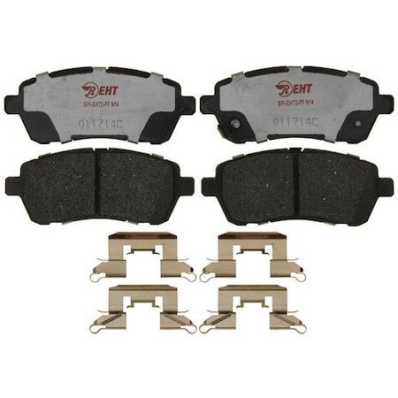 R/M Brakes BRAKE PADS OEM OE Replacement Hybrid Technology With Hardware EHT1454AH